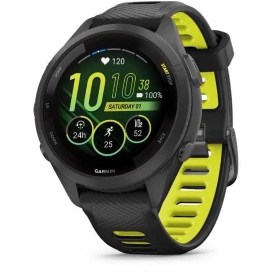 Garmin Forerunner 265S 2.79 cm (1.1 inches) AMOLED 42 mm Black, Grey GPS (Satellite)