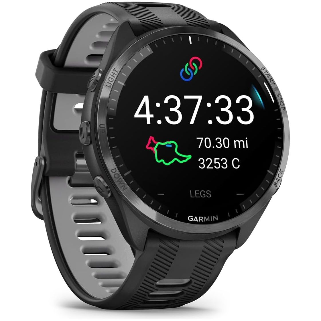Garmin Forerunner 965 Running Smartwatch – Unisex, 47.2mm, Black/Powder Grey