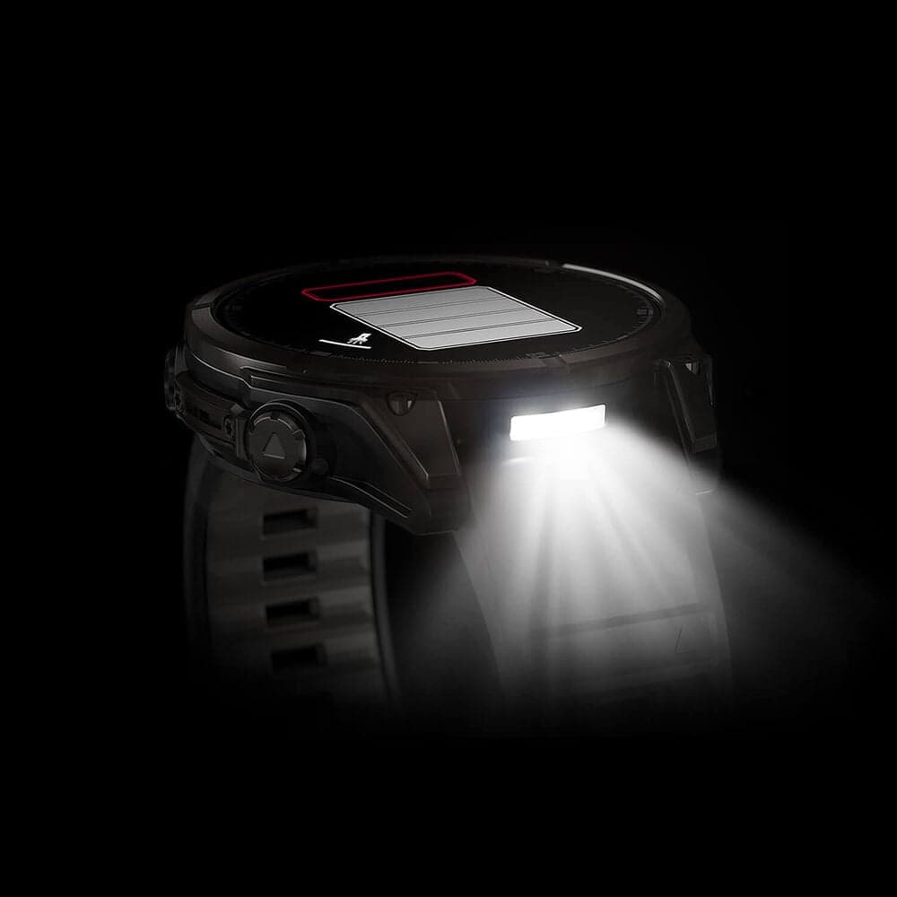 Garmin Fenix 8 AMOLED 47mm – Carbon Grey DLC Titanium Case, Black Pebble Grey Silicone Strap