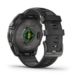 Garmin Fenix 8 AMOLED 47mm – Carbon Grey DLC Titanium Case, Black Pebble Grey Silicone Strap