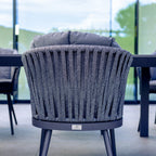 Monterrey 10 Seat Rope Extending Dining Set in Grey