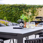 Monterrey 10 Seat Rope Extending Dining Set in Grey