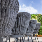 Palma 10 Seat Rope Extending Dining Set in Grey