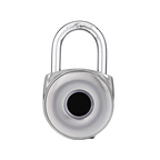 Blusafe Mirage Padlocks Chrome Short Shackle - Blusafe Fingerprint Padlock, Smart Fingerprint Padlock, Anti-Theft, IP66, 20 Fingerprints, Black/Chrome, Long/Short Shackle, Gyms, Gardens, Schools, Bikes, Gates (Short, Chrome)