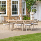 Pacific Lifestyle - Osaka 6 Seat Dining Set in Latte