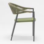 Cloverly 8 Seat Rectangular Dining with Teak Table in Olive Green