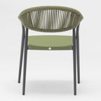 Cloverly 8 Seat Rectangular Dining with Teak Table in Olive Green