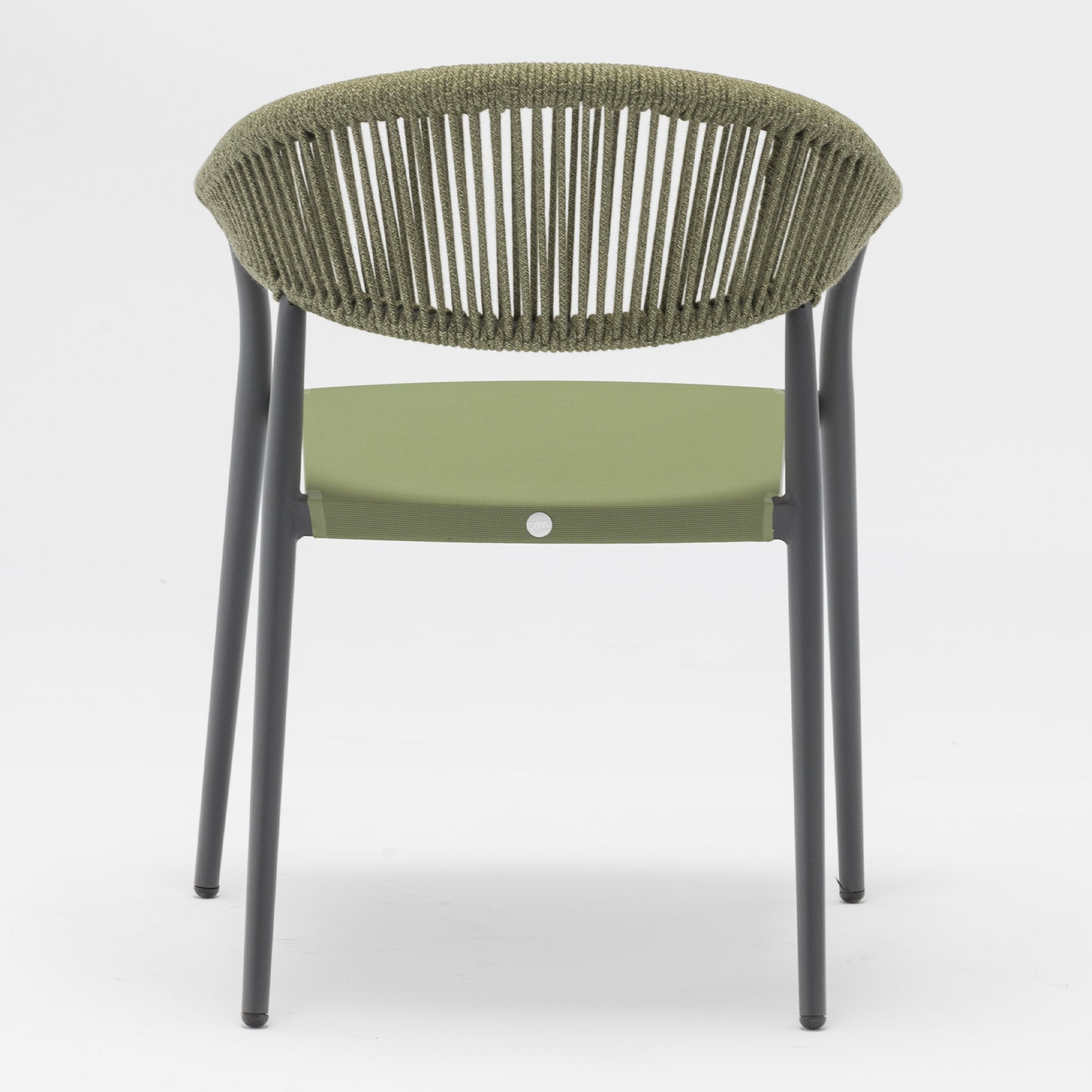 Cloverly 8 Seat Rectangular Dining with Teak Table in Olive Green