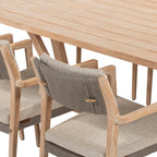 Noah 6 Seat Rectangular Dining Set in Volga Grey