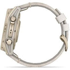 Garmin fēnix 8 43mm AMOLED - Sapphire, Soft Gold Stainless Steel with Fog Gray Leather Band & Fog Gray/Dark Sandstone Silicone Band