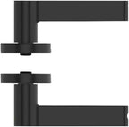 Blusafe Breeze Rose Black - Blusafe Fingerprint Internal Door Lock, Biometric Smart Door Handle, 50 Fingerprints, 2 Backup Keys, HMO/Student Houses, Bedrooms, Home Office Locks (Rose, Black)