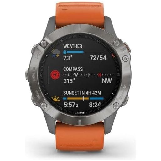 Garmin Fenix 6 Sapphire Multisport GPS Watch - Titanium