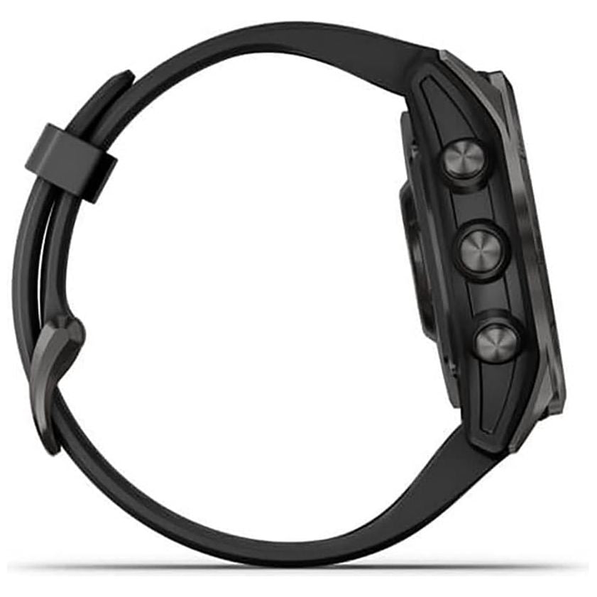 Garmin Fenix 7S Sapphire Solar - Carbon Grey DLC Titanium with Black Band