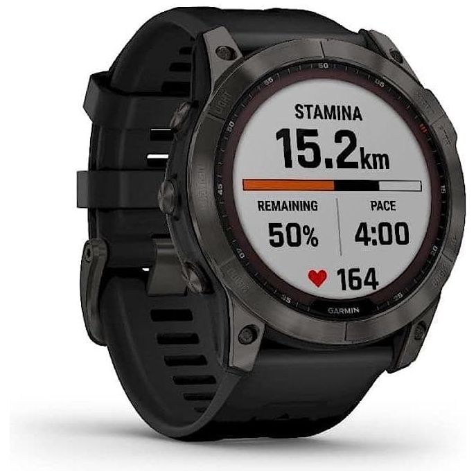 Garmin fēnix 7X Solar 51mm Multisport GPS Smartwatch - Solar Charging, Advanced Health & Training Features, Touchscreen & Buttons, Up to 37 Days Battery Life, Ultratough Design - Black