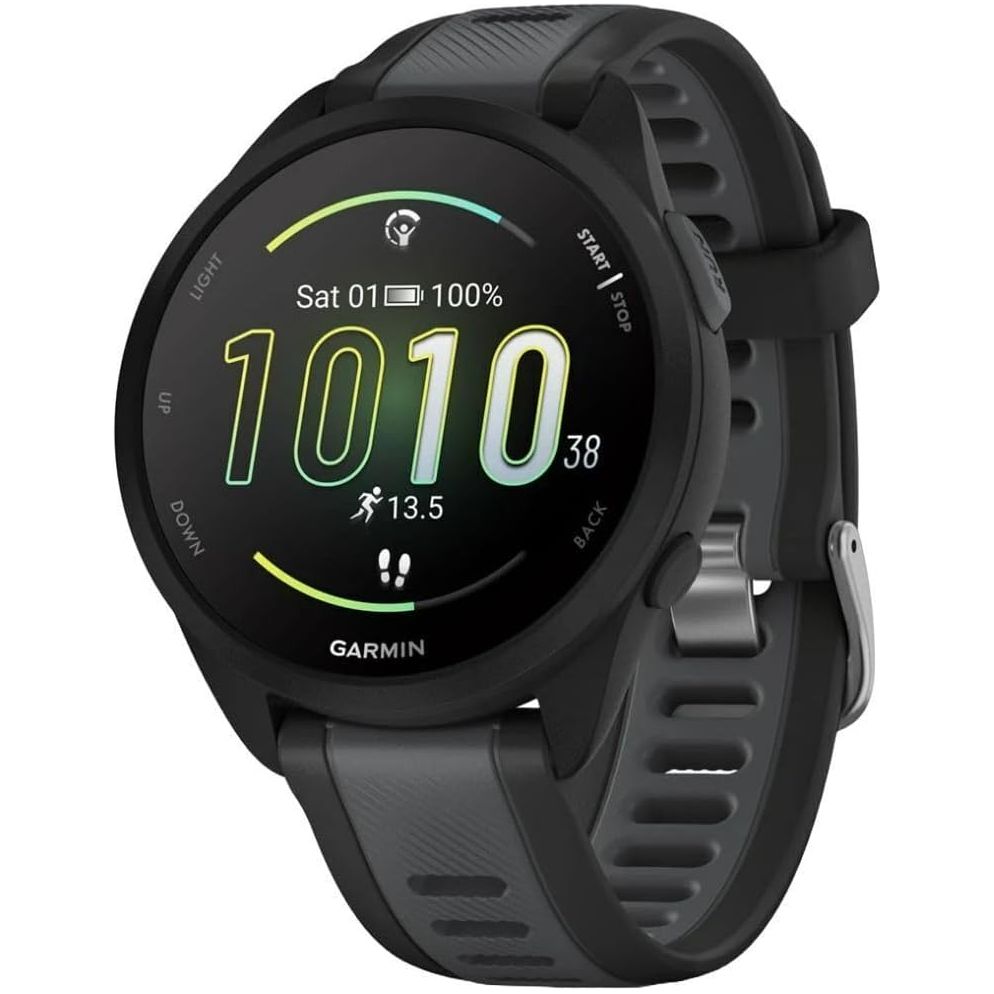 Garmin Forerunner 165 GPS Running Smartwatch - AMOLED Touchscreen, Advanced Training, 11-Day Battery, Black
