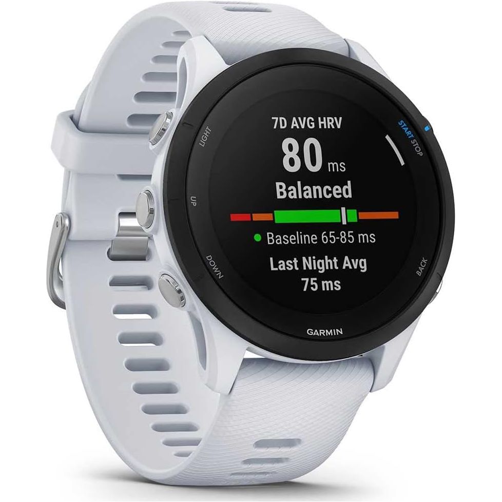 Garmin Forerunner 255 Music GPS Running Smartwatch – 46mm, Music Storage, 14-Day Battery, Milestone