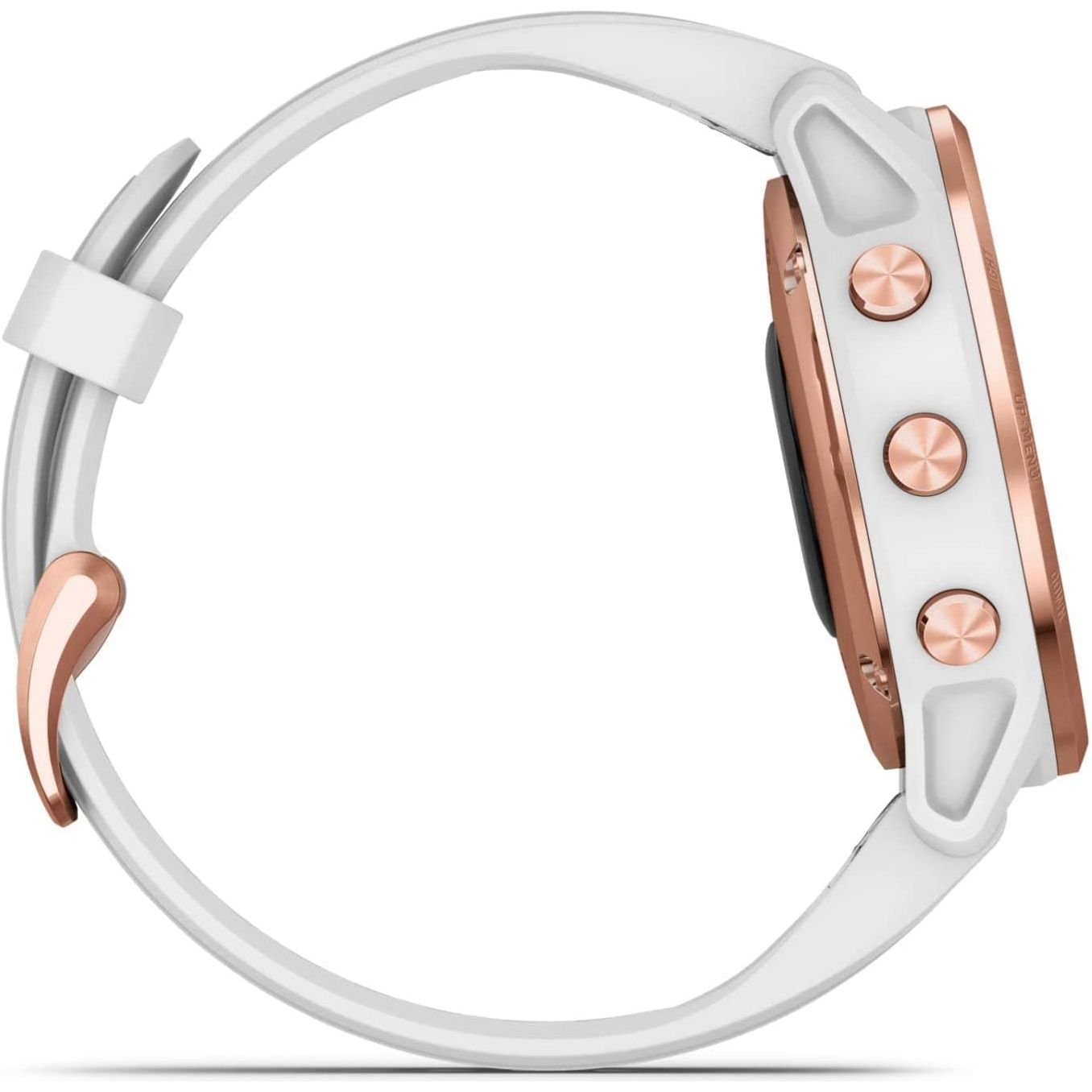 Garmin fenix 6S Pro, Ultimate Multisport GPS Watch, Smaller-Sized, Features Mapping, Music, Grade-Adjusted Pace Monitoring and Pulse Ox Sensors, Rose Gold with White Band