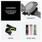 Garmin fēnix 8 43mm – AMOLED, Sapphire, GPS Multisport Smartwatch, Carbon Gray DLC Titanium, Pebble Gray Band