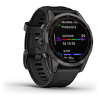 Garmin Fenix 7S Sapphire Solar - Carbon Grey DLC Titanium with Black Band