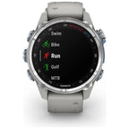 Garmin Descent Mk3 Dive Watch - 43mm Stainless Steel, Grey Fog Silicone Strap