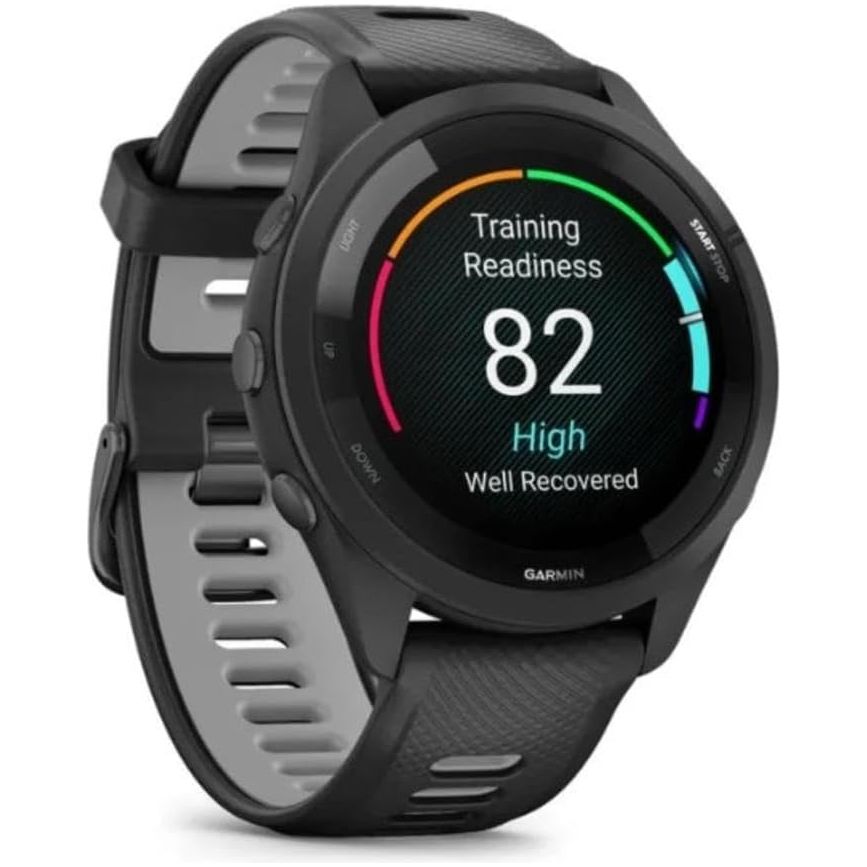 Garmin Forerunner 265 GPS Running Smartwatch – Black/Powder Grey