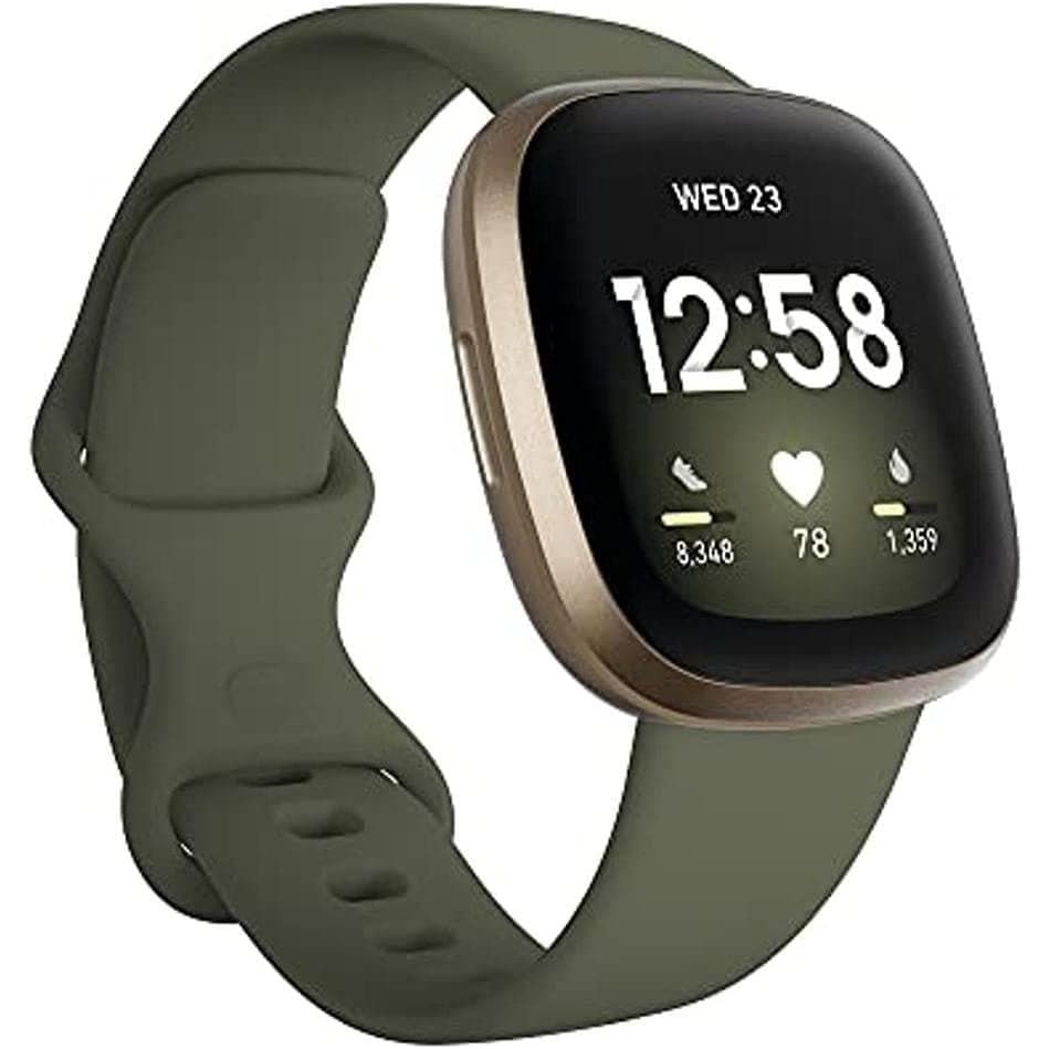 Fitbit Versa 3 - Soft Gold Aluminium/Olive