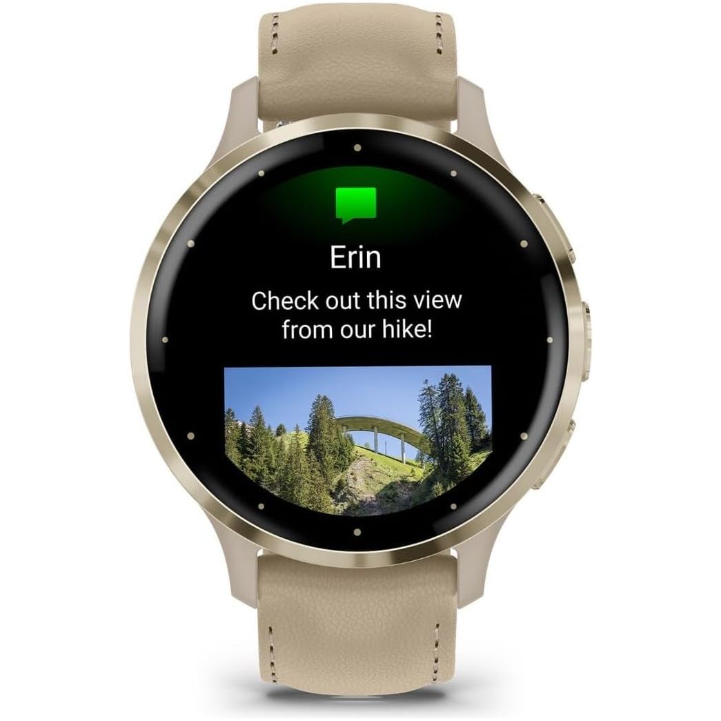 Garmin Venu 3S 41mm GPS Smartwatch, AMOLED Touchscreen, Advanced Health & Fitness, Voice Functionality, Music Storage, 10-Day Battery - French Grey