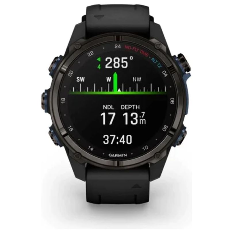 Garmin Descent Mk3i Dive Watch - 43mm Carbon Grey DLC Titanium with Black Silicone Band