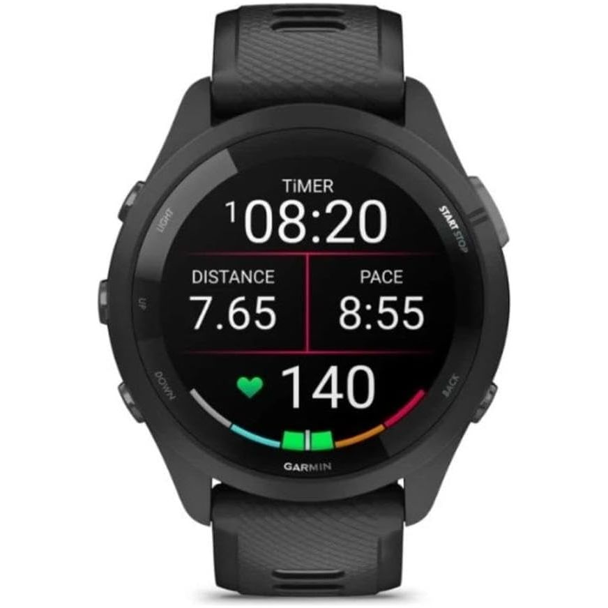 Garmin Forerunner 265 GPS Running Smartwatch – Black/Powder Grey