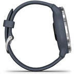 Garmin Venu 2 GPS smartwatch with all-day health monitoring, Silver Bezel with Granite Blue Case and Silicone Band