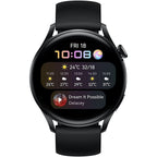 HUAWEI WATCH 3 | Connected GPS Smartwatch with Sp02 and All-Day Health Monitoring | 14 Days Battery Life - Black Fluoroelastomer Strap