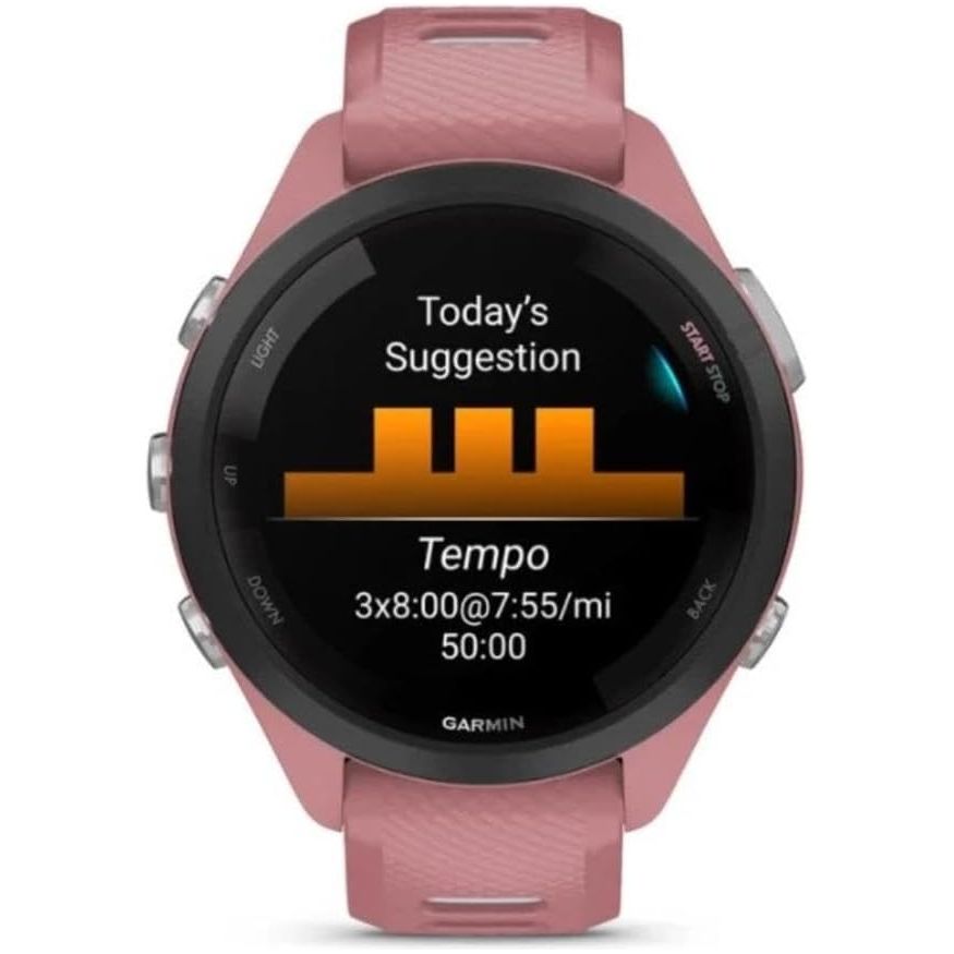 Garmin Forerunner 265S 42mm Running Smartwatch for Unisex, Light Pink/Powder Grey