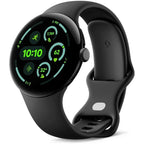 Google Pixel Watch 3 (45mm), Android Smartwatch, Heart Rate Tracking, Fitbit Running, Fitness Insights, 24-Hour Battery, Matte Black Aluminium, Obsidian Band, Wi-Fi