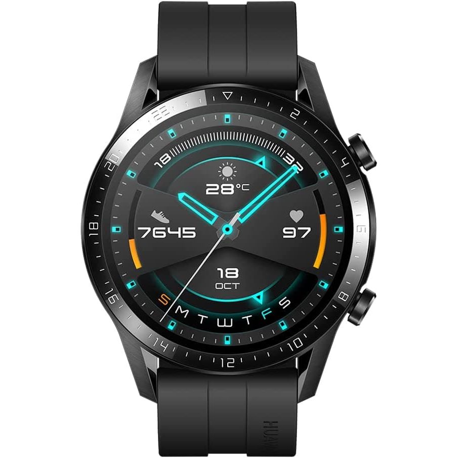 HUAWEI Watch GT 2 (46 mm) Smart Watch, 1.39 Inch AMOLED Display with 3D Glass Screen, 2 Weeks Battery Life, GPS, 15 Sport Modes, 3D Glass Screen, Bluetooth Calling Smartwatch, Matte Black