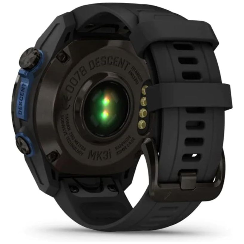 Garmin Descent Mk3i Dive Watch - 43mm Carbon Grey DLC Titanium with Black Silicone Band
