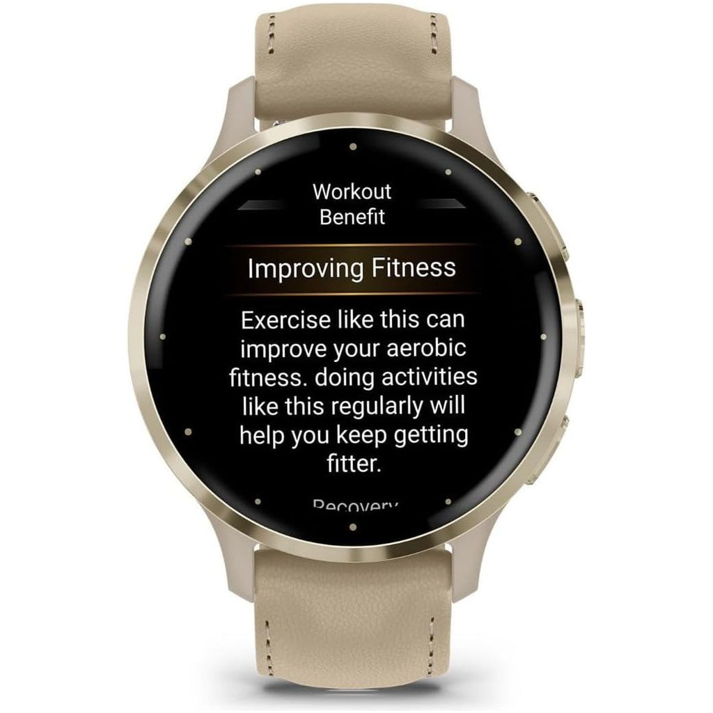 Garmin Venu 3S 41mm GPS Smartwatch, AMOLED Touchscreen, Advanced Health & Fitness, Voice Functionality, Music Storage, 10-Day Battery - French Grey