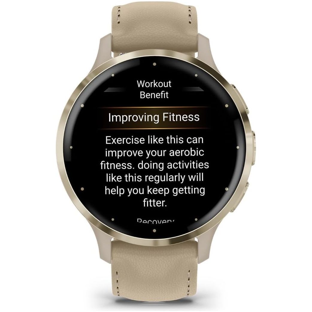 Garmin Venu 3S 41mm GPS Smartwatch, AMOLED Touchscreen, Advanced Health & Fitness, Voice Functionality, Music Storage, 10-Day Battery - French Grey