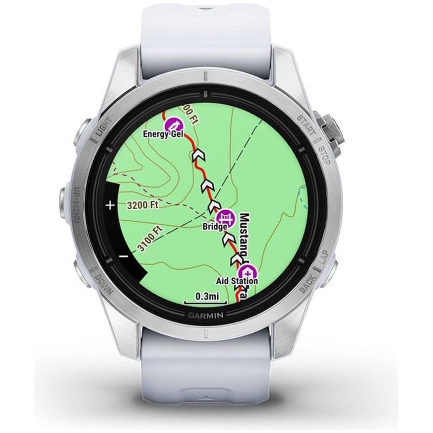 Garmin epix Pro Gen 2 (42mm) Premium Multisport GPS Smartwatch – AMOLED Display, Health & Training Features, Built-in Flashlight, 10-Day Battery Life, White