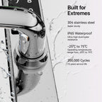 Origin Smart - Plus |  304 Stainless Steel Smart Door Handle with Fingerprint, App Control & Voice Assistant Integration
