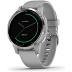 Garmin Vívoactive 4S, Smaller-Sized GPS Smartwatch, Features Music, Body Energy Monitoring, Animated Workouts, Pulse Ox Sensors and More, Powder Gray/Silver