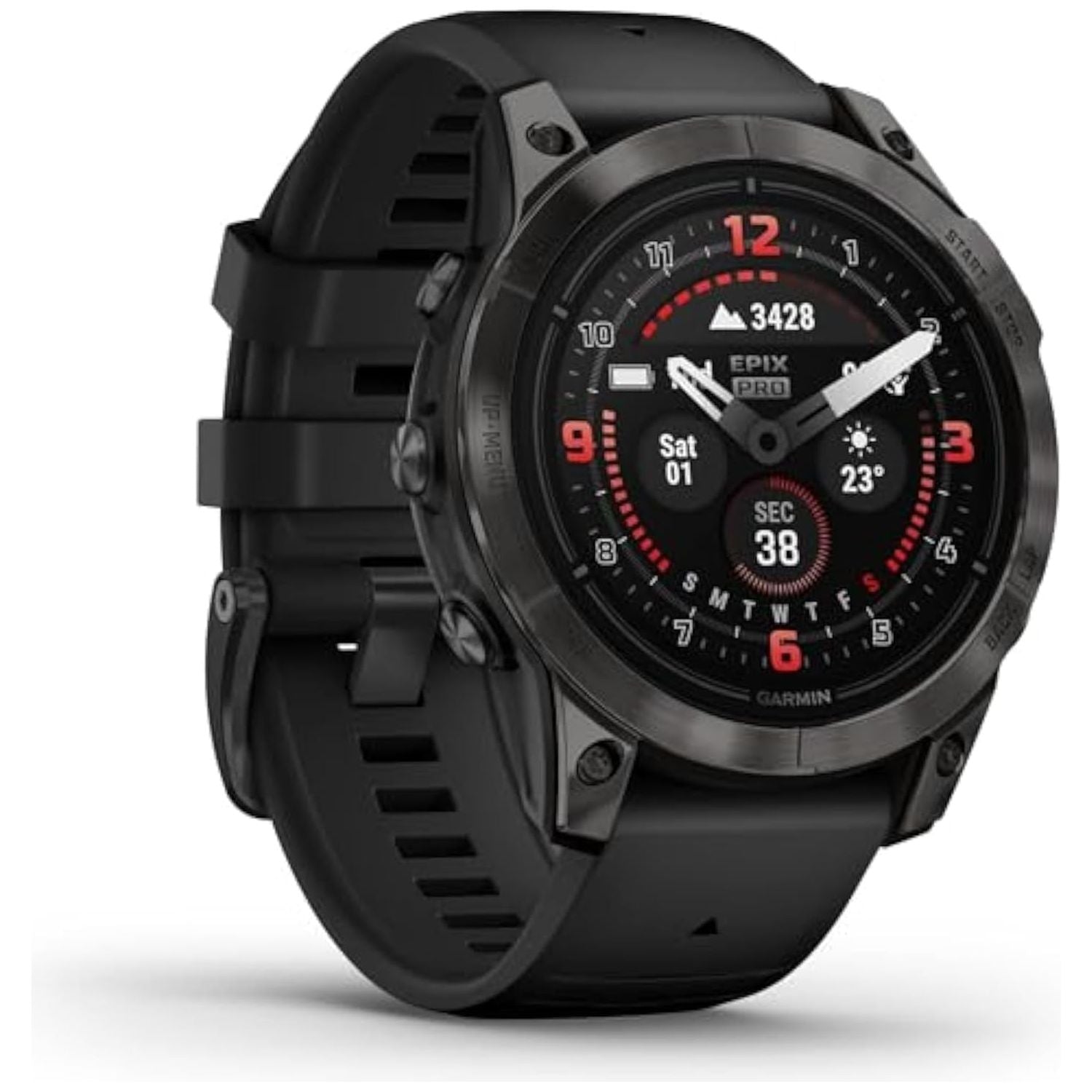 Garmin Epix Pro Gen 2 Sapphire Edition Smartwatch – 47mm Carbon Gray with Silicone Band