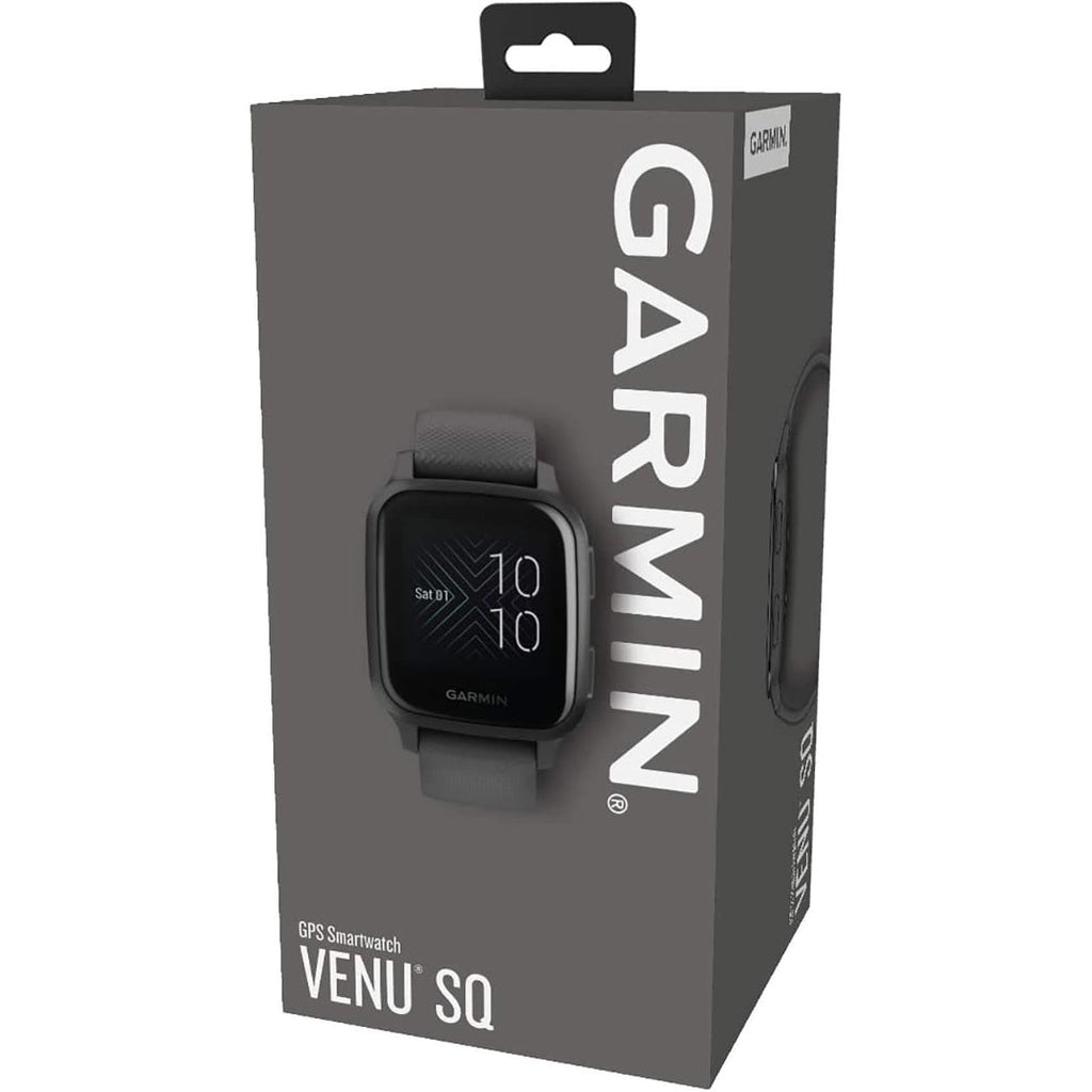 Garmin Venu Sq GPS Smartwatch with All-day Health Monitoring and Fitness Features, Built-in Sports Apps and More, Shadow Grey with Slate Bezel