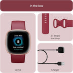 Fitbit Versa 4 Fitness Smartwatch with built-in GPS and up to 6 days battery life - compatible with Android and iOS.