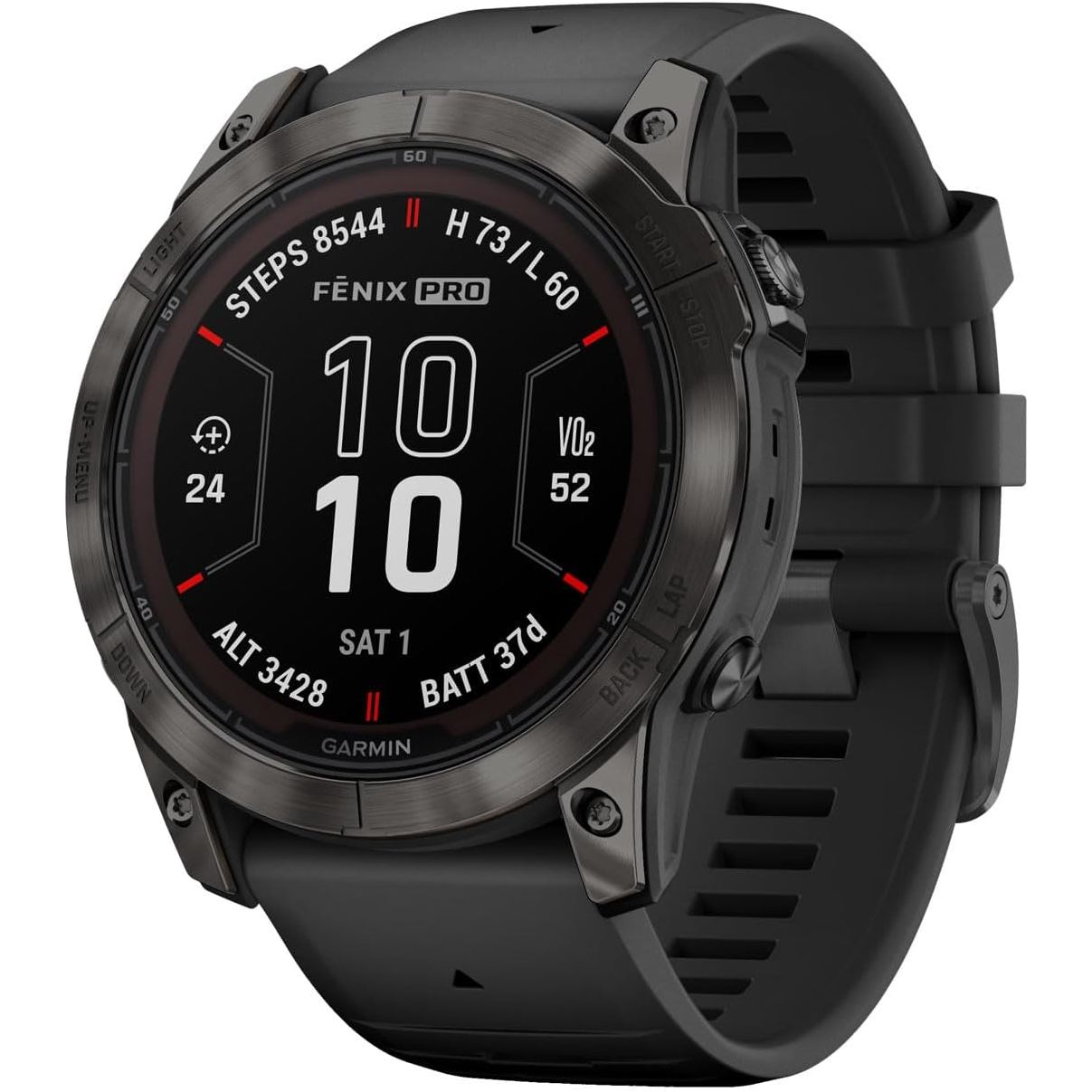 Garmin Fenix 7X Pro Solar Smartwatch – Charcoal Grey, 37-Day Battery, LED Flashlight, Advanced Training & Health Tracking