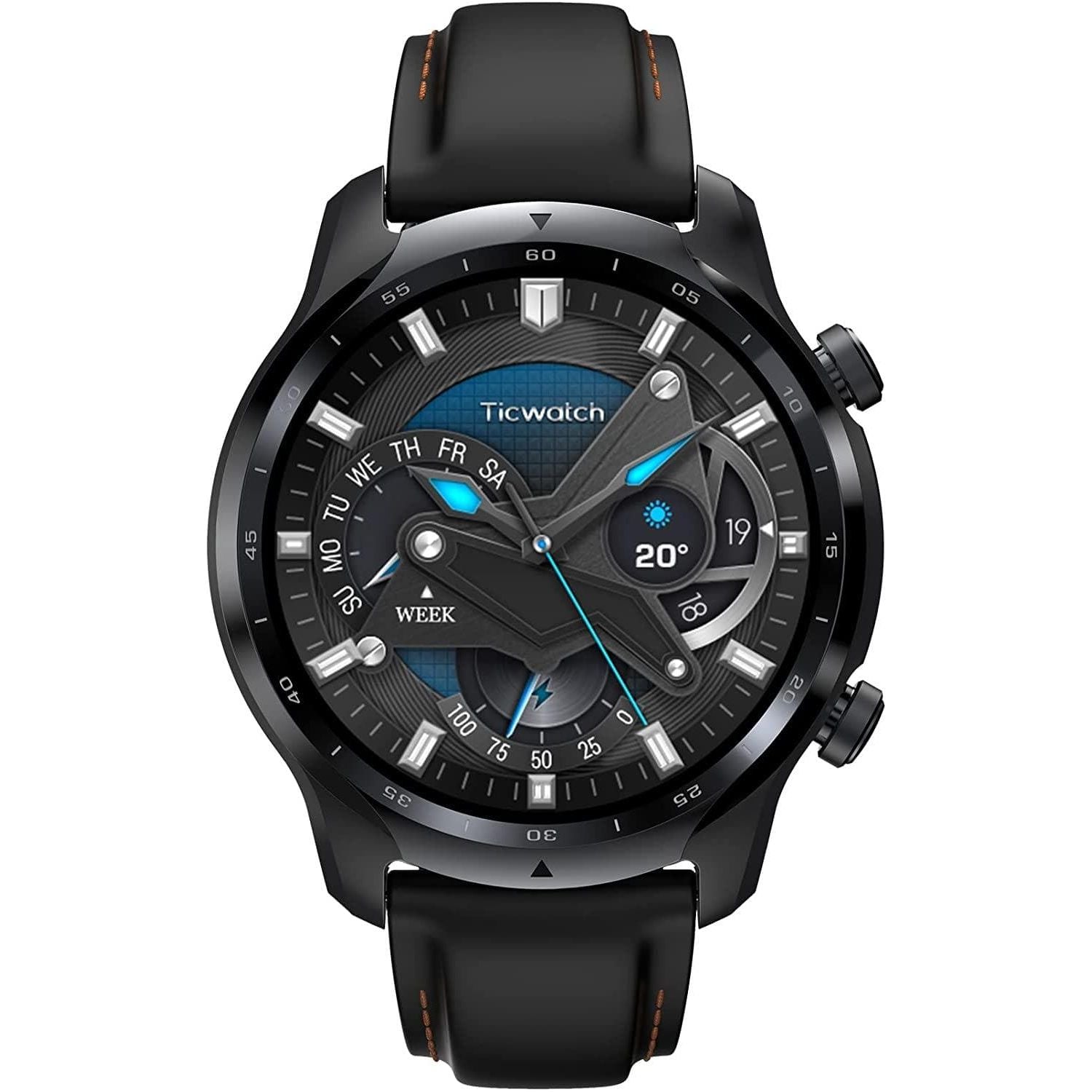 Ticwatch Pro 3 LTE smartwatch, Wear OS by Google, Qualcomm Snapdragon Wear 4100 platform, heart rate sleep tracking and NFC, IP68 ready to swim, long battery life