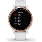 Garmin Vívoactive 4S, Smaller-Sized GPS Smartwatch, Features Music, Body Energy Monitoring, Animated Workouts, Pulse Ox Sensors and MORE, White/Rose Gold