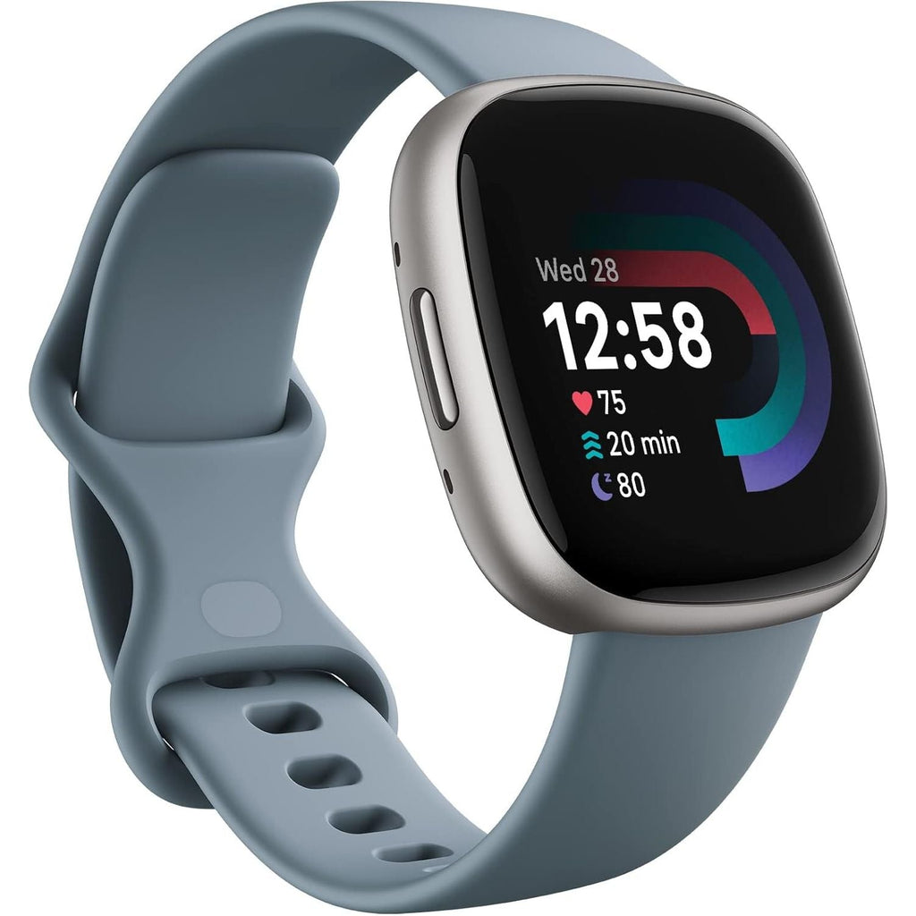 Fitbit Versa 4 Smart Watch - Waterfall Blue/Platinum