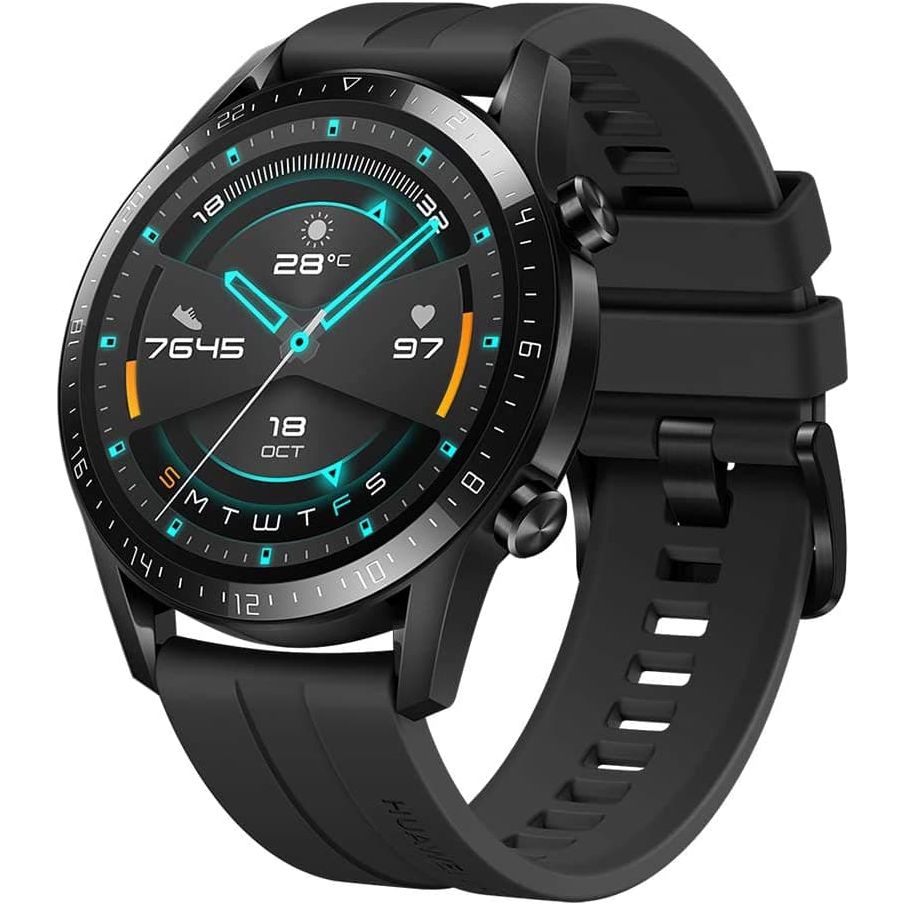 HUAWEI Watch GT 2 (46 mm) Smart Watch, 1.39 Inch AMOLED Display with 3D Glass Screen, 2 Weeks Battery Life, GPS, 15 Sport Modes, 3D Glass Screen, Bluetooth Calling Smartwatch, Matte Black