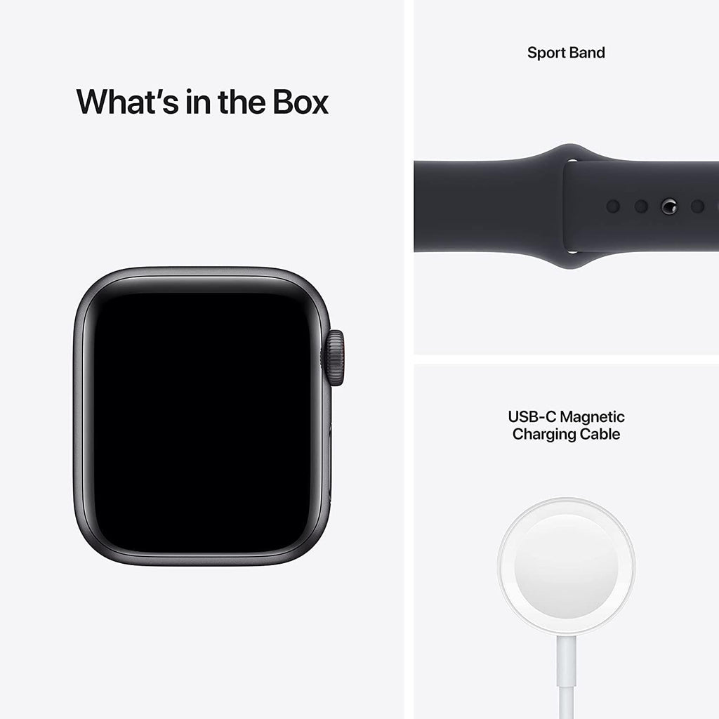 Watch SE (GPS + Cellular), 40mm Space Grey Aluminium Case with Midnight Sport Band MKR23B/A