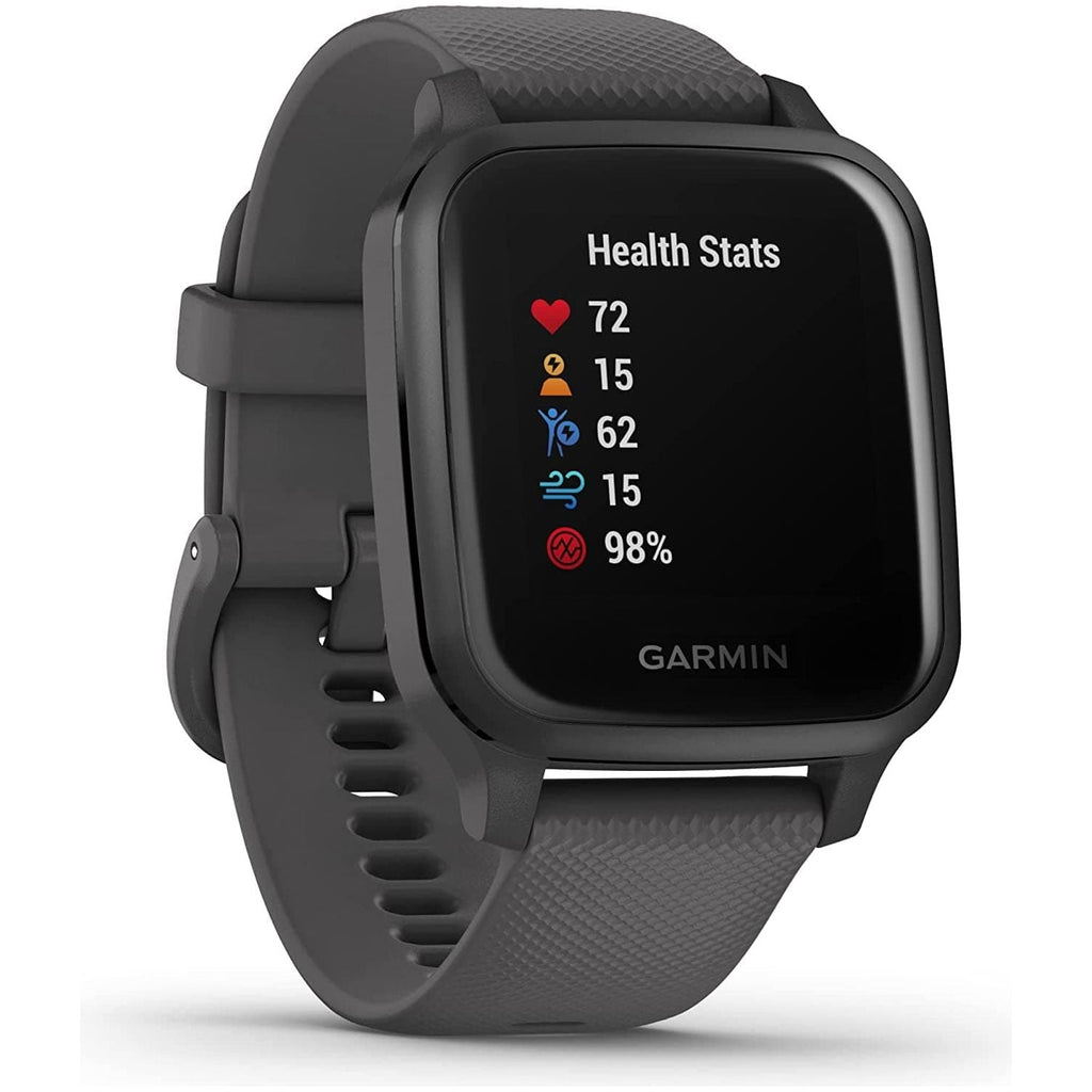 Garmin Venu Sq GPS Smartwatch with All-day Health Monitoring and Fitness Features, Built-in Sports Apps and More, Shadow Grey with Slate Bezel
